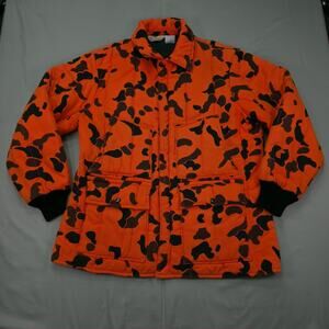 Walls Blizzard Pruf Mens XL Tall Orange Camo Hunting Jacket USA Insulate Vintage